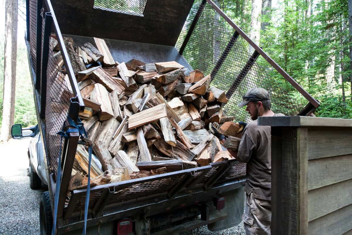 rick-of-firewood-vendors Image of a firewood vendor making a delivery.