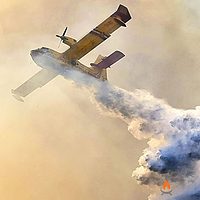 Image of airplane putting out a fire