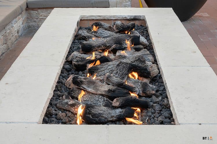Image of a gas fire pit that needs a cover