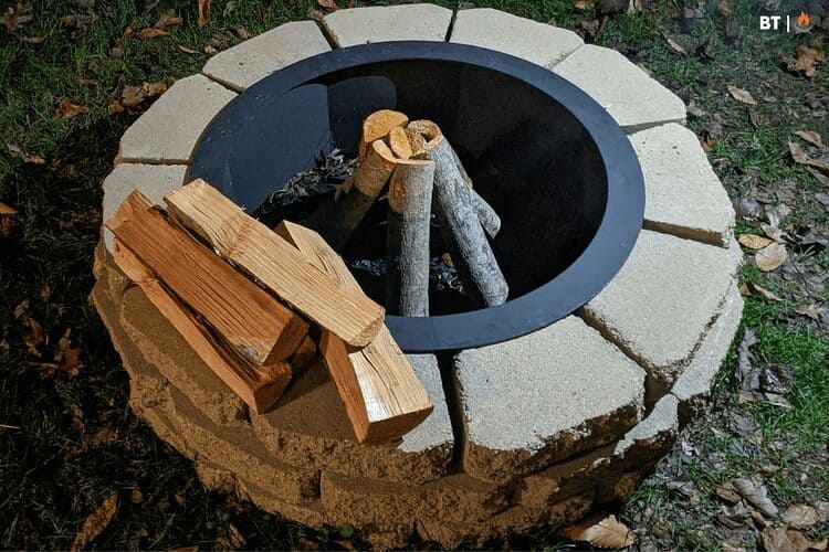 Image of a round fire pit insert