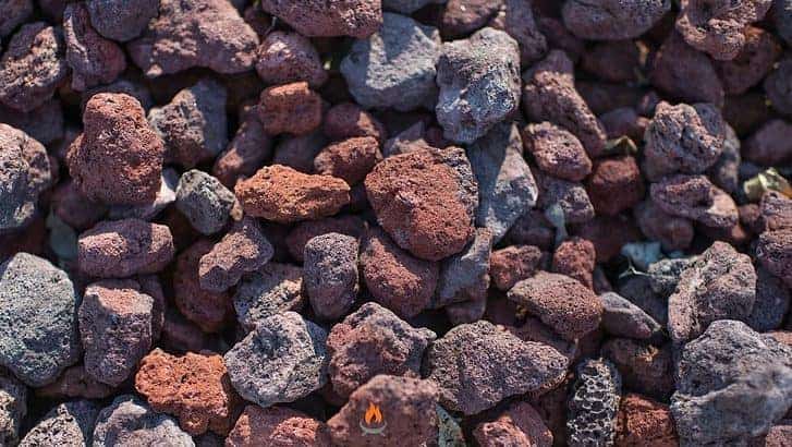 Image of fire pit lava rock