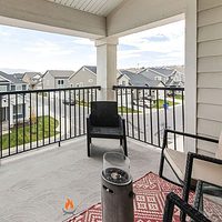 Image of a balcony fire pit
