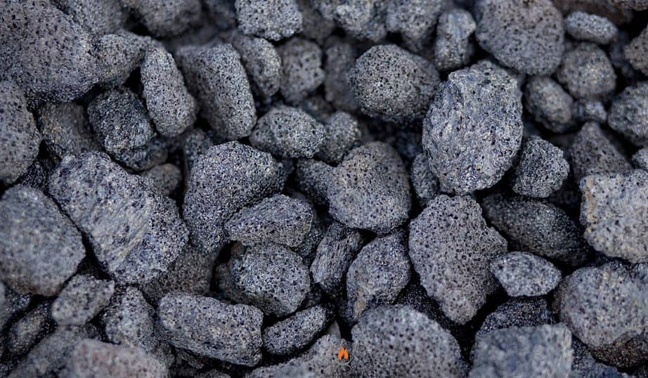 Image of a pile of fire pit lava rock