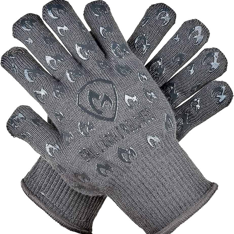 Image of a pair of fireproof gloves well-suited for fire pit use