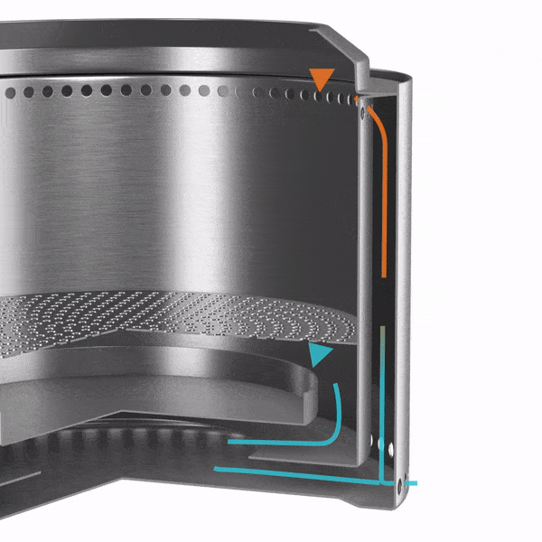 GIF image of Solo Stove's airflow process