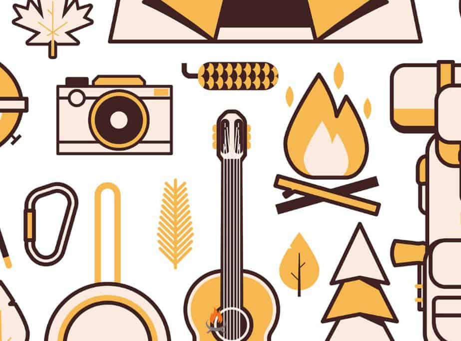 Background image of accessories for a fire pit