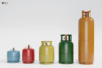 Image of multiple propane fire pit tanks