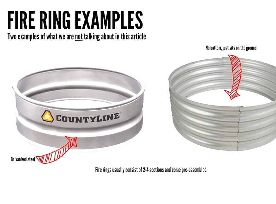 Image of two fire ring examples