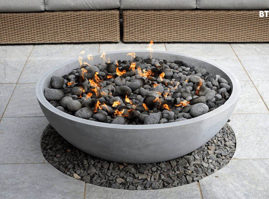 Image of a gas fire pit bowl