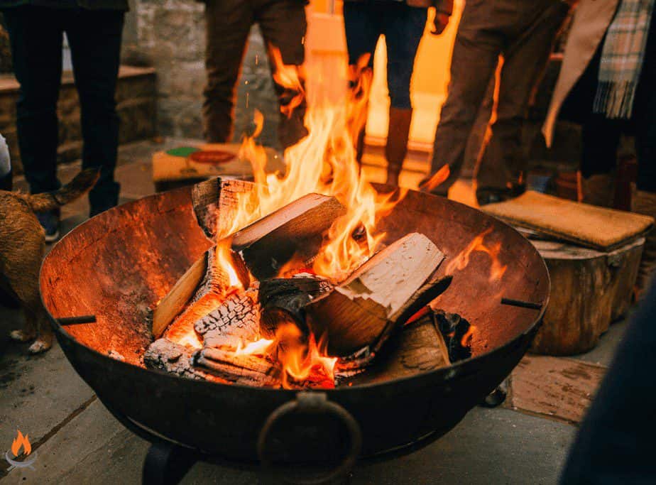 Image of a fire pit bowl burning