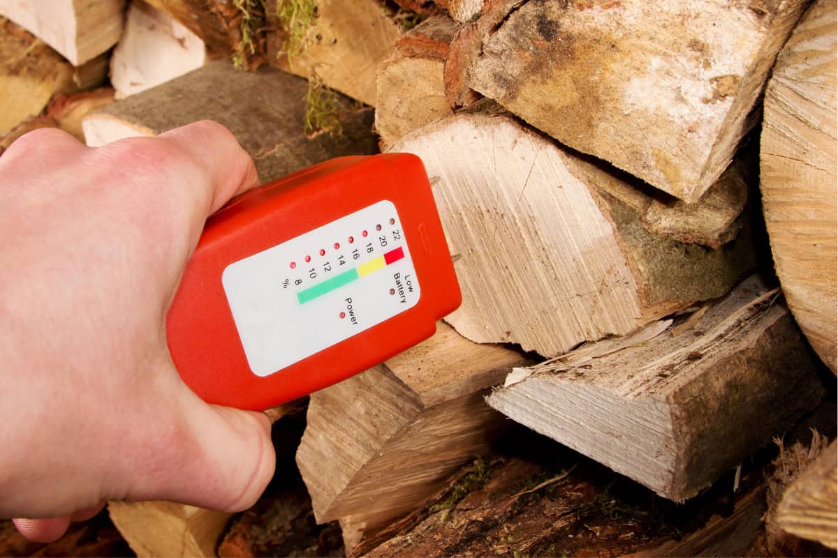fire-pit-firewood-buyers-guide-faqs Image of a moisture meter in action.