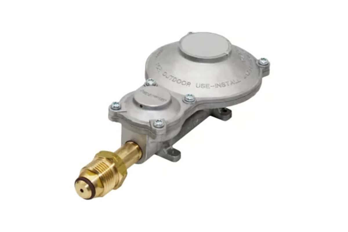 gas fire pit problems-supply High-quality outdoor propane gas regulator for backyard heating and outdoor kitchen setups. Durable metal construction with secure connections for reliable performance. Perfect for backyard toasty warmers.