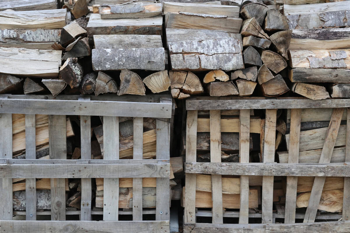 uk-firewood-directory-main Cut firewood stacked in wooden crates for outdoor heating, perfect for backyard fireplace or fire pit gatherings.