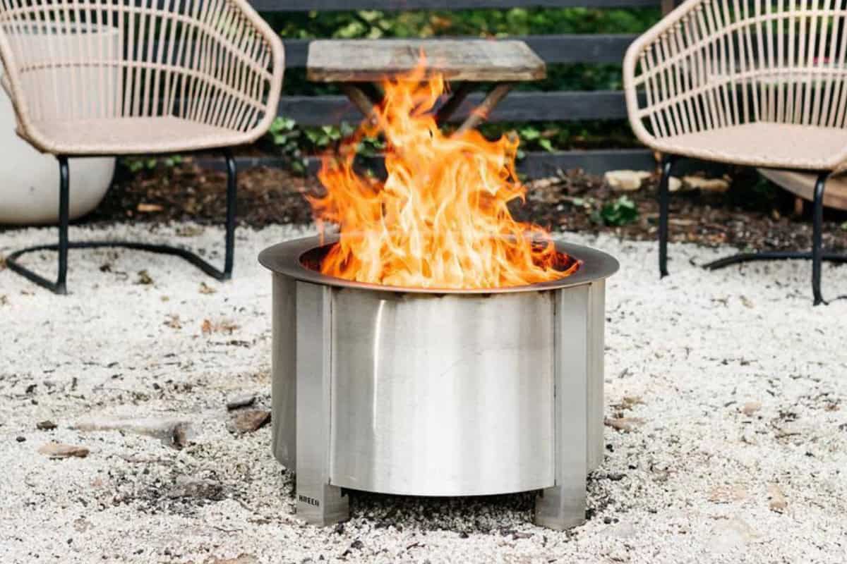 what-is-secondary-burn-main Imagee of a stainless steel smokeless fire pit for a post covering the question, "what is secondary burn?"